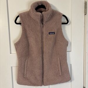 Patagonia Los Gatos Deep Pile Fleece Vest Pink Women's Medium outdoor Barbie